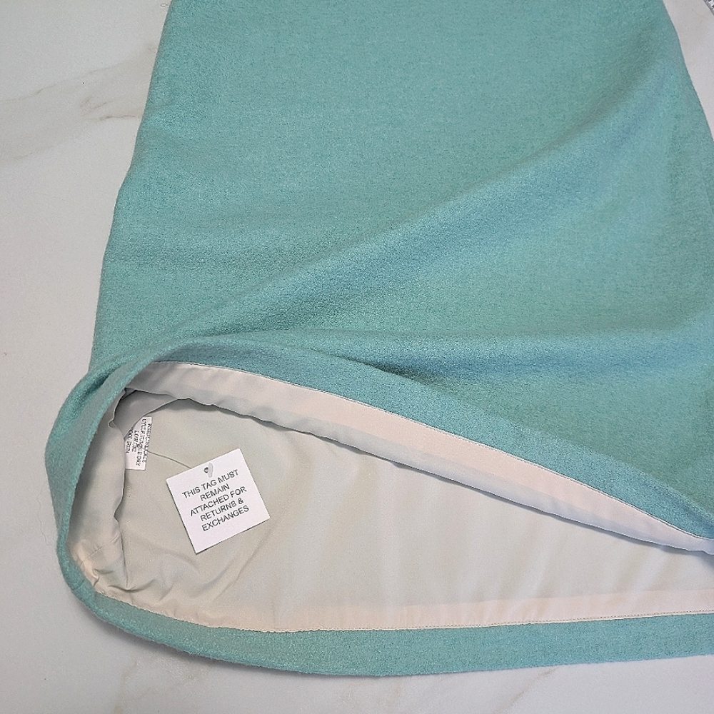 NWOT Kiel James Patrick Sweetheart Bridget Bow Sheath Dress Small Mint/Teal - Picture 3 of 8
